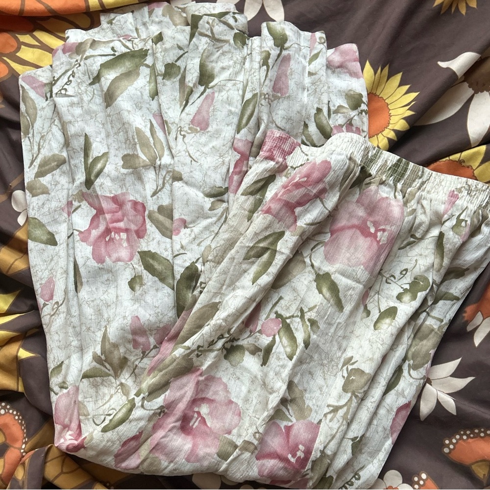 90’s Vintage Long Floral Skirt | size xl